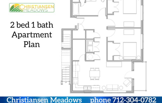 2 beds, 1 bath, 960 sqft, $925, Unit 14-202