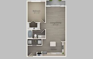 1 bed, 1 bath, 785 sqft, $1,212