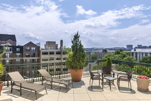 Rooftop Sundeck at 2400 Pennsylvania Avenue Apartments, Washington, DC,20037
