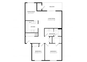 2 beds, 1 bath, 925 sqft, $2,611