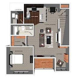 1 bed, 1 bath, 891 sqft, $1,495