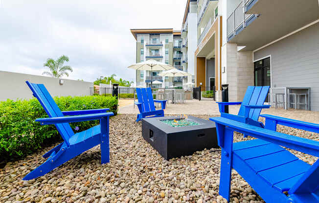 Outdoor Firepit Lounge at Lofts at South Lake, Clermont, FL, 34711