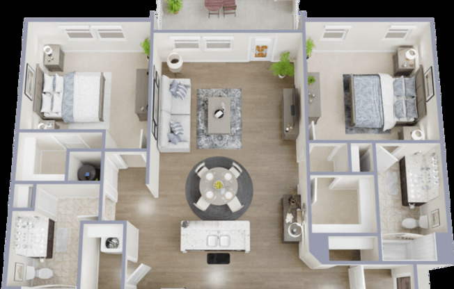 2 beds, 2 baths, 1,170 sqft, $1,570