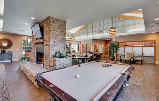 Clubhouse Lounge With Pool Table