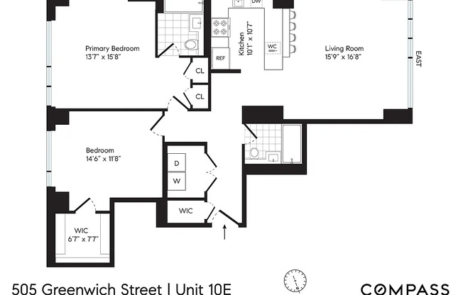 2 beds, 2 baths, 1,335 sqft, $14,500, Unit 10E