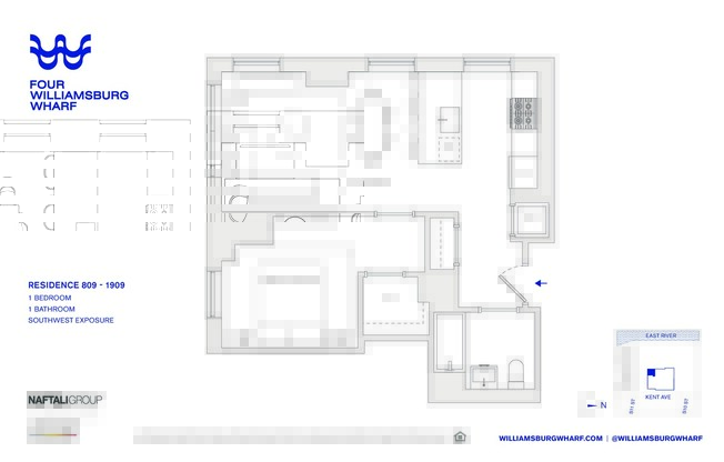 1 bed, 1 bath, $5,143, Unit 809