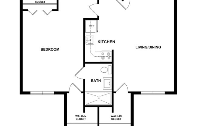 1 bed, 1 bath, 577 sqft, $1,150