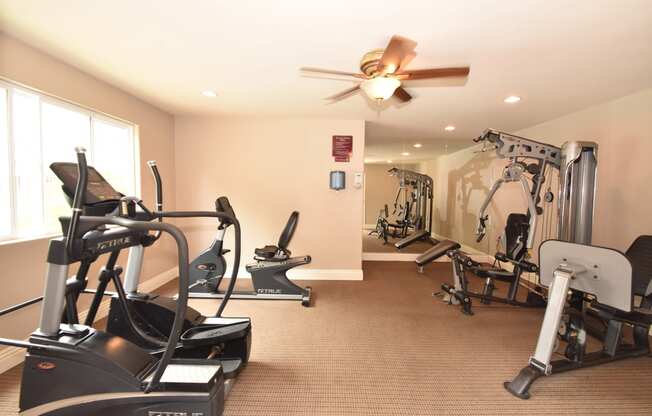 the gym at the shiloh green apartments in kennesaw, ga