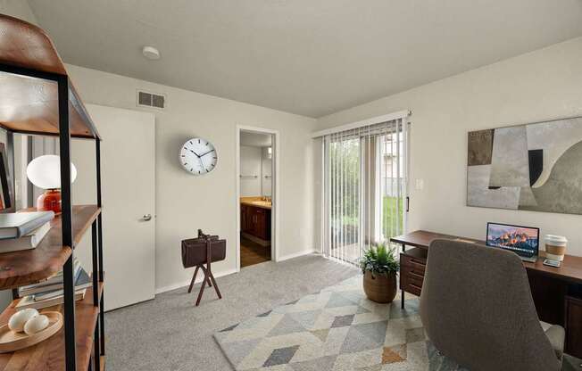 Office space with bathroom access