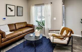 Cozy Living Room at Hanover Flats in Bennington, NE