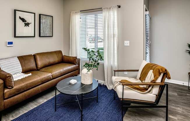 Cozy Living Room at Hanover Flats in Bennington, NE