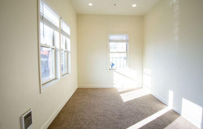 Corner 2 Bedroom with DW, W/D, Fireplace + Juliette Balcony!