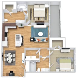 2 beds, 2 baths, 1,177 sqft, $1,769