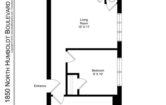 2 beds, 1 bath, 614 sqft, $1,695, Unit 310
