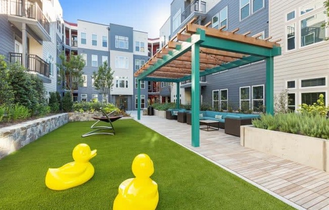 Green Lawn With Hammock at Cameron Square, Virginia