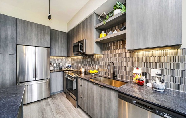 Well Equipped Kitchen at Quantum Apartments, Fort Lauderdale, FL