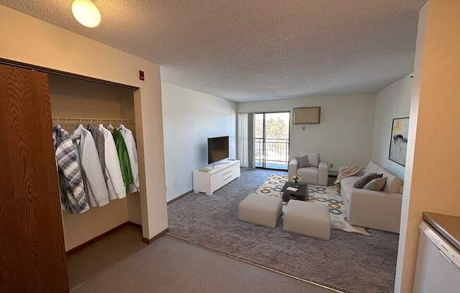 a view of the living room from the kitchen