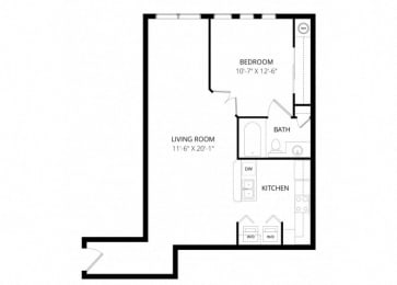 1 bed, 1 bath, 705 sqft, $1,275