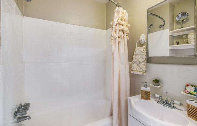 One-bedroom bathroom (staged) at Belvedere, Washington, DC