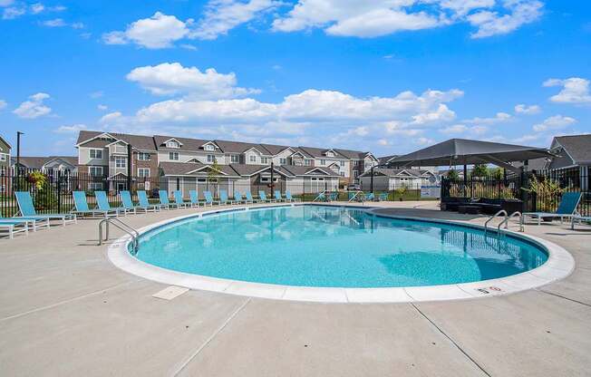 Refreshing Outdoor Pool at Strathmore Apartment Homes in West Des Moines, Iowa