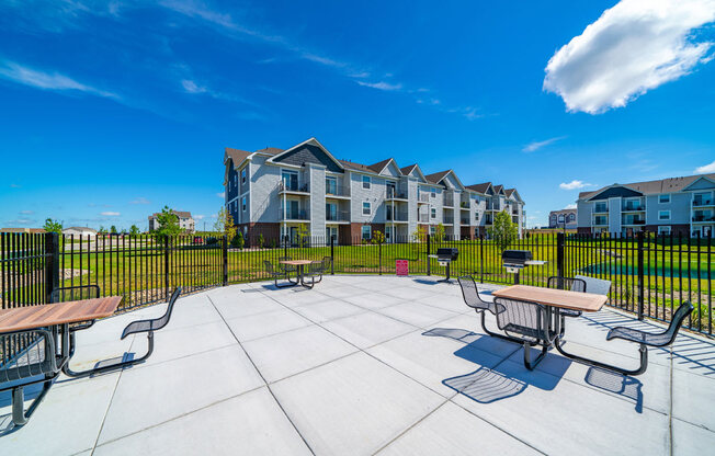 Outdoor Grill With Intimate Seating Area at The Reserve at Destination Pointe, Grimes