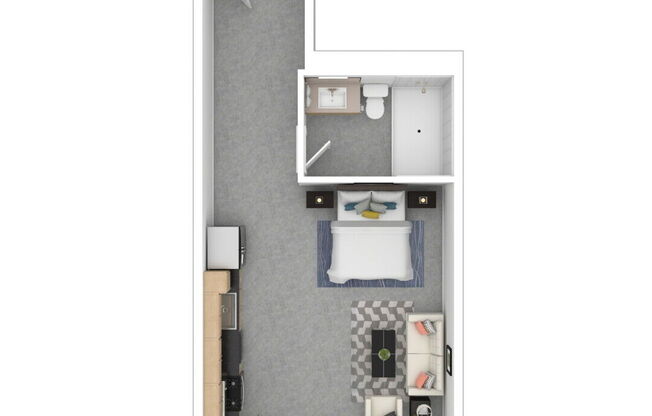Studio, 1 bath, 370 sqft, $3,201
