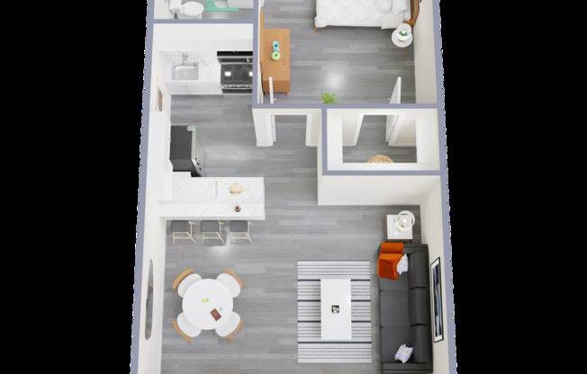 1 bed, 1 bath, 450 sqft, $999, Unit 436