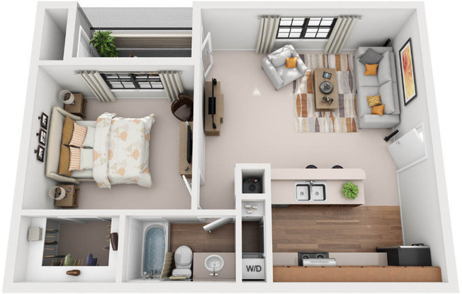 1 bed, 1 bath, 600 sqft, $1,139