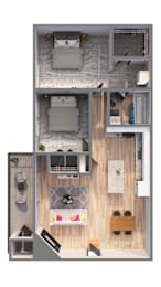 2 beds, 1 bath, 881 sqft, $1,471