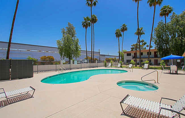 our apartments showcase an unique swimming pool