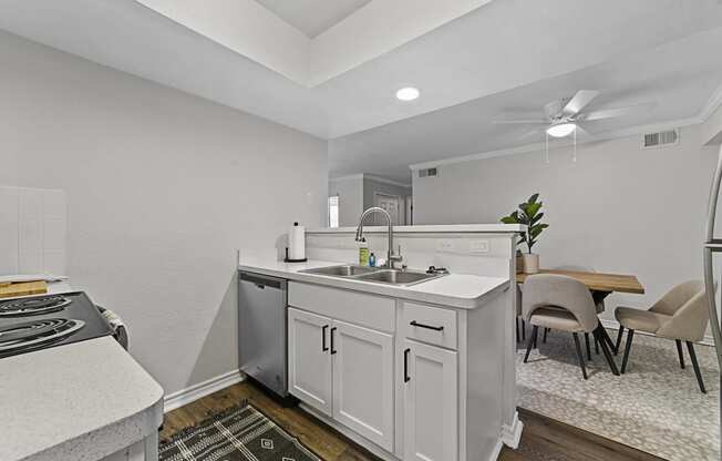 Kitchen area at Lakeside Apartments, Dallas, TX, 75231