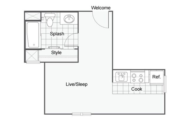 Studio, 1 bath, 188 sqft, $2,050, Unit 435-208