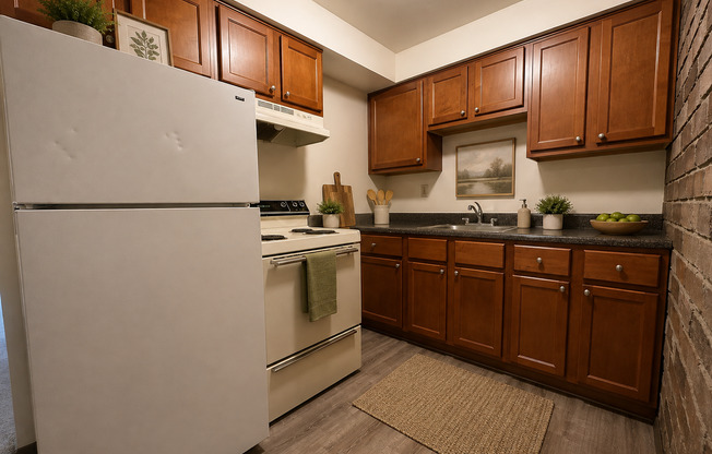 Cozy One Bedroom Apartment! Exposed Brick, Off-Street Parking & More! Call Today!