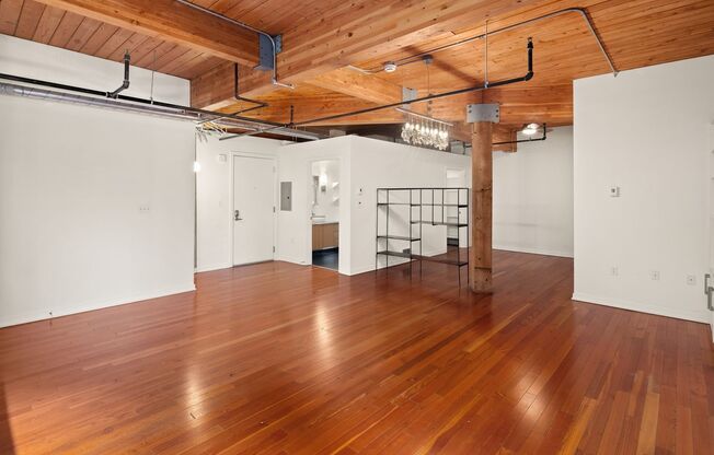 Exposed Beams in Historic Trace Lofts