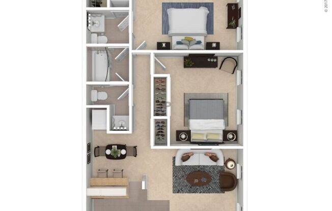 2 beds, 1.5 baths, 926 sqft, $942