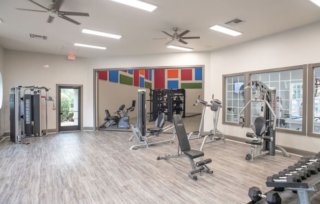 Modern and Expansive Fitness Centerat Polos at Hudson Corners Apartments, South Carolina 29650