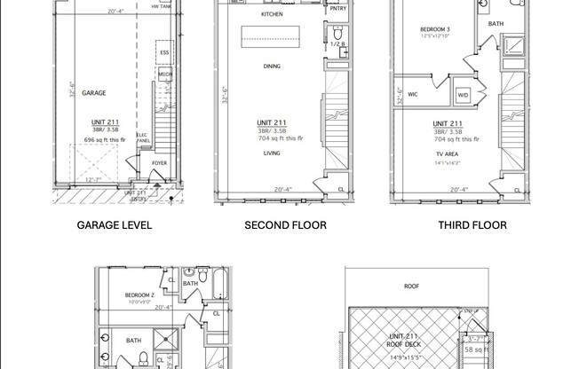 3 beds, 3.5 baths, 2,829 sqft, $7,500, Unit 3