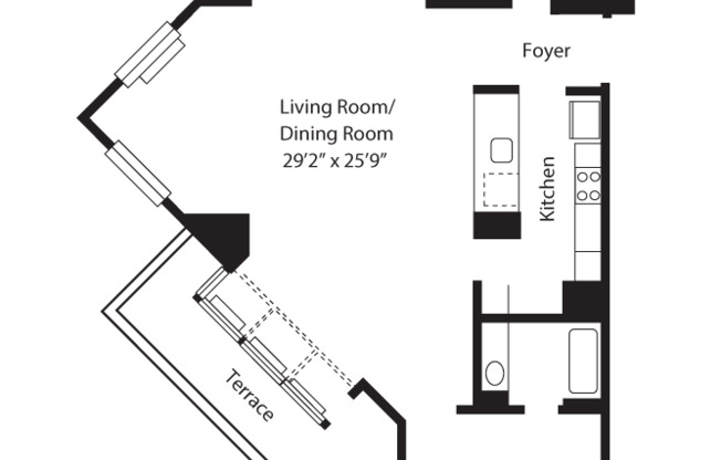 3 beds, 3 baths, 1,300 sqft, $5,260, Unit 1503