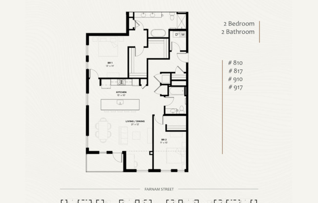 2 beds, 2 baths, 1,479 sqft, $3,850, Unit 910
