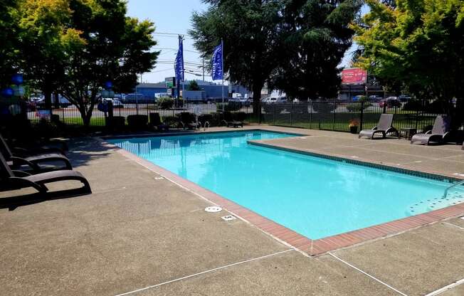 Seasonal Pool  at Waverly Gardens Apartments, Portland