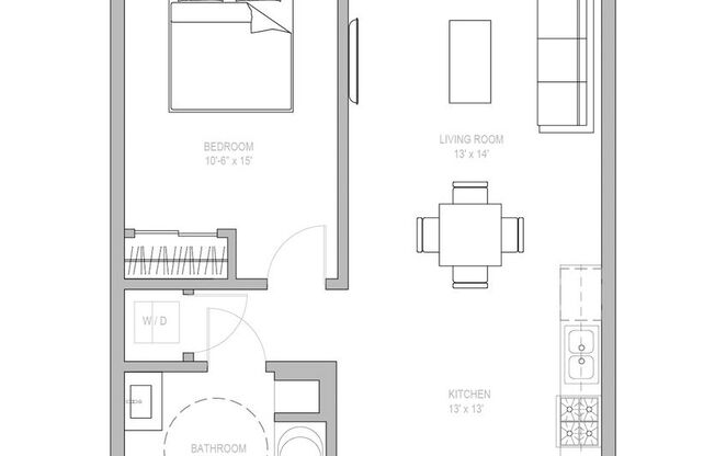 1 bed, 1 bath, 665 sqft, $2,225, Unit 211