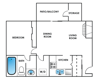 1 bed, 1 bath, 880 sqft, $1,489