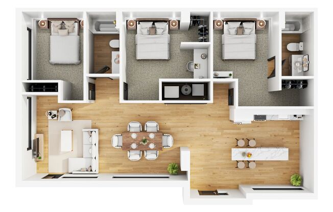 3 beds, 2 baths, 1,435 sqft, $2,350, Unit 8-109