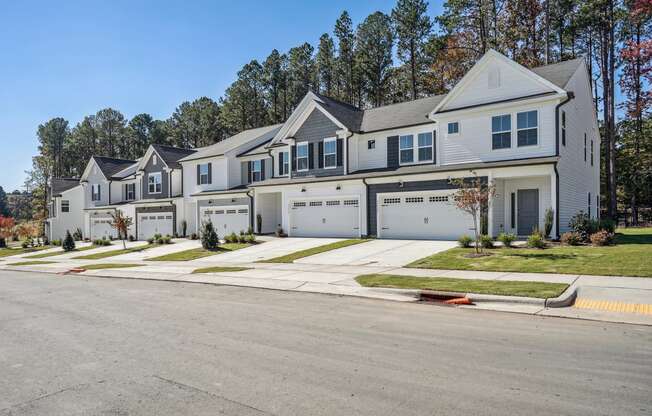 a large house with a street in front of it