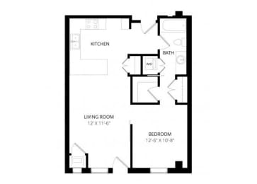 1 bed, 1 bath, 770 sqft, $1,655