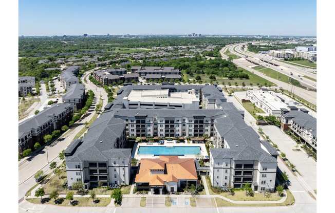 aerial view of Berkshire Spring Creek apartments