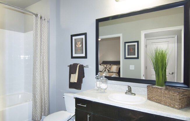 Bathrooms with curved shower rods