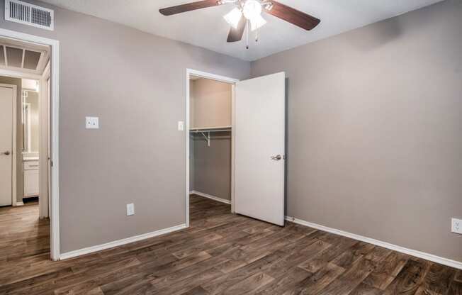 Unit Bedroom and Closet Entry at The Players Club Apartments in Nashville, TN