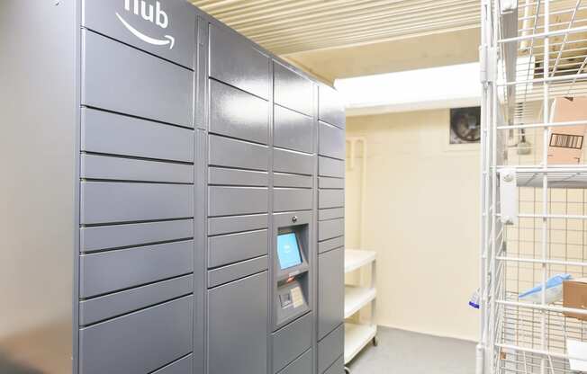 amazon hub package lockers at meridian park apartments in washington dc