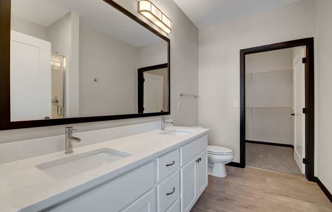 The Lafayette bathroom with double sinks Apartments for rent Fitchburg, WI